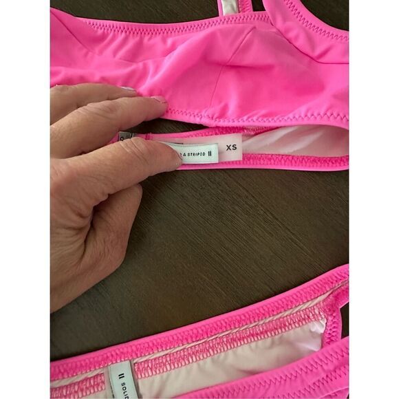 Solid & Striped Neon Pink Bikini - Picture 1 of 7